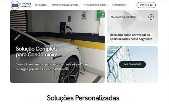 Criação de sites Curitiba Sites Responsivo Site para Empresas Rinno Energy