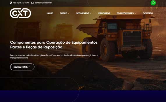 Criação de sites Curitiba Sites Responsivo CXT Distribuidora