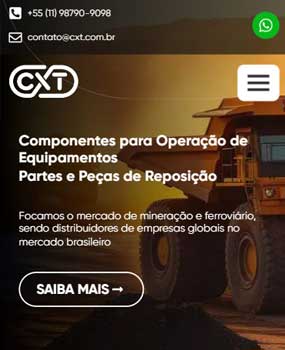 Criação de sites Curitiba Sites Responsivo CXT Distribuidora