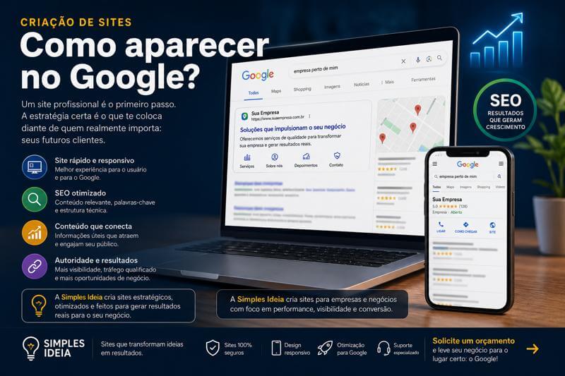 Como aparecer no Google através da criação de sites profissionais e estratégias de SEO